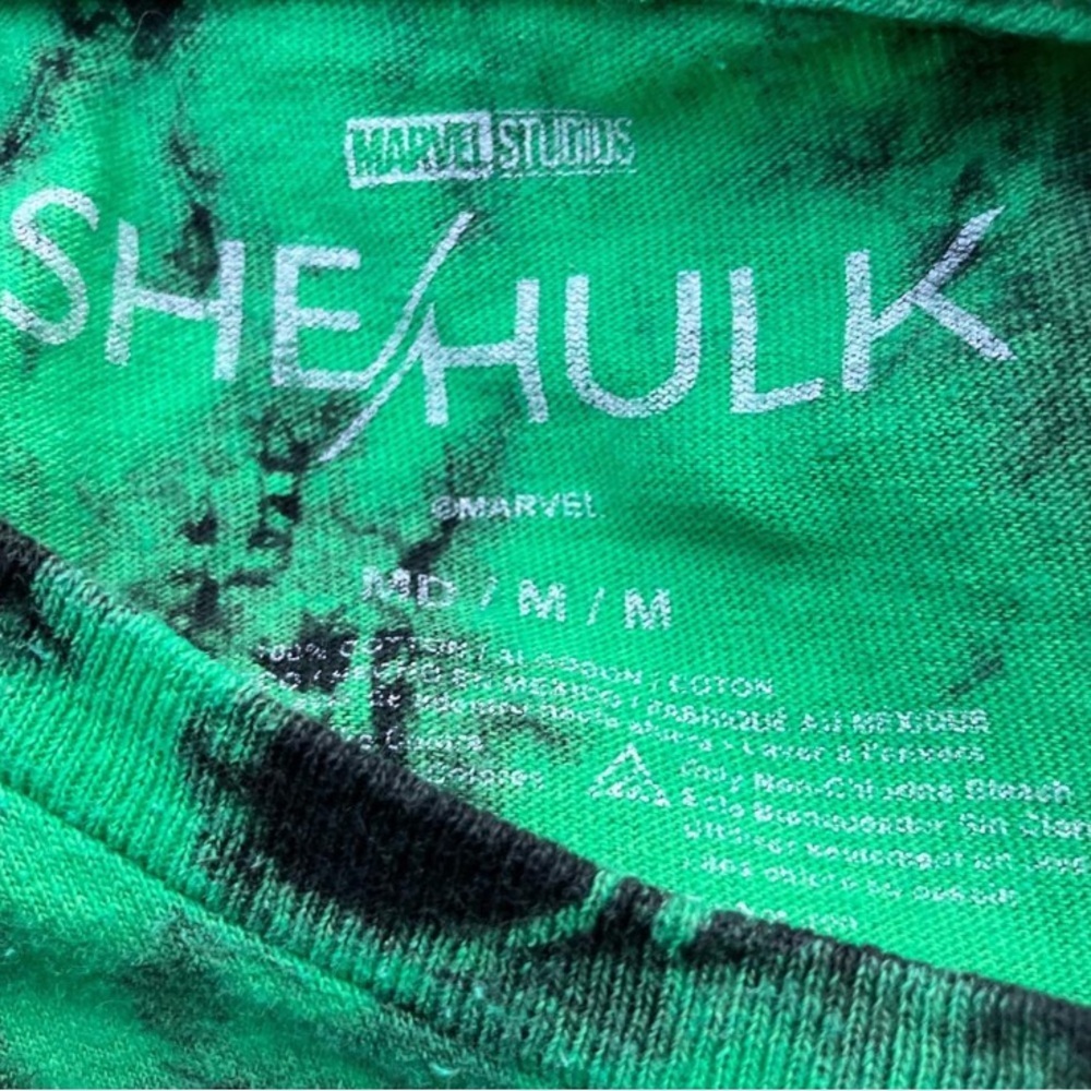 She Hulk green dyed t shirt size M Marvel - Picture 3 of 4